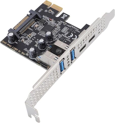 بطاقة توسيع Pomya PCIe إلى USB 3.2 وType C، بسرعة 5 جيجابت في الثانية، مع طاقة، متوافقة مع 10/11 للكمبيوتر المكتبي in Kuwait