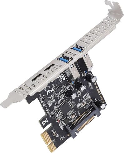 بطاقة توسيع Pomya PCIe إلى USB 3.2 وType C، بسرعة 5 جيجابت في الثانية، مع طاقة، متوافقة مع 10/11 للكمبيوتر المكتبي in Kuwait