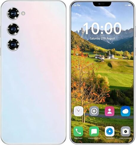 هواتف C25 Ultra 5G غير مقفلة، هاتف خلوي 12 جيجابايت + 512 جيجابايت، هاتف ذكي عالي الدقة 6.8 بوصة، هاتف خلوي Android 14.0 بطارية 6800 مللي أمبير في الساعة وكاميرا 72 ميجابكسل ثنائي الشريحة الاستعداد المزدوج (أسود) in Kuwait