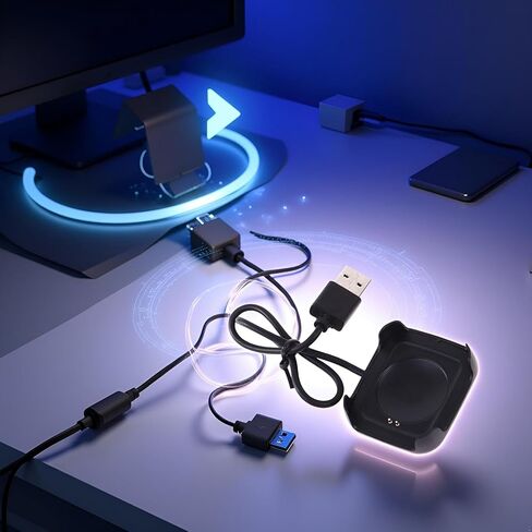 كابل شحن مغناطيسي للساعة الذكية HW22، قاعدة شحن USB، كابل أسود 30 سم، كابلات الساعة الذكية in Kuwait