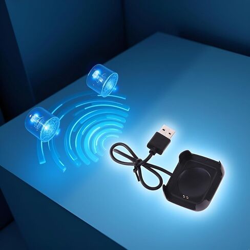 كابل شحن مغناطيسي للساعة الذكية HW22، قاعدة شحن USB، كابل أسود 30 سم، كابلات الساعة الذكية in Kuwait