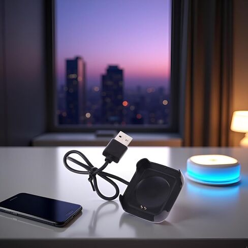 كابل شحن مغناطيسي للساعة الذكية HW22، قاعدة شحن USB، كابل أسود 30 سم، كابلات الساعة الذكية in Kuwait