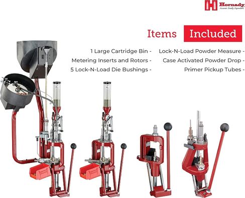 Hornady Lock-N-Load AP Press Loader – Ammunition Reloading Press with Quick Change Lock-N-Load Bushing System, EZ-JECT System and Powder Measure – Enjoy Fast and Reliable Reloading – Item 095100 in Kuwait