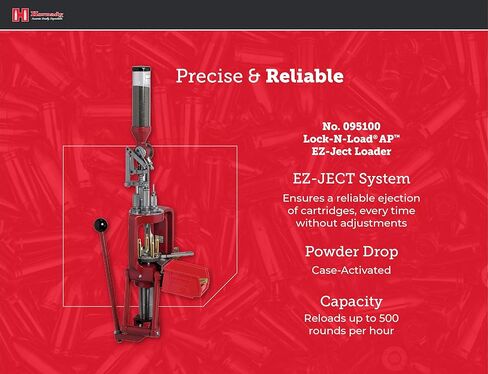 Hornady Lock-N-Load AP Press Loader – Ammunition Reloading Press with Quick Change Lock-N-Load Bushing System, EZ-JECT System and Powder Measure – Enjoy Fast and Reliable Reloading – Item 095100 in Kuwait