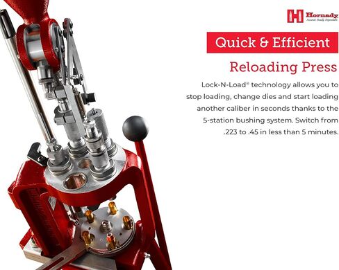 Hornady Lock-N-Load AP Press Loader – Ammunition Reloading Press with Quick Change Lock-N-Load Bushing System, EZ-JECT System and Powder Measure – Enjoy Fast and Reliable Reloading – Item 095100 in Kuwait