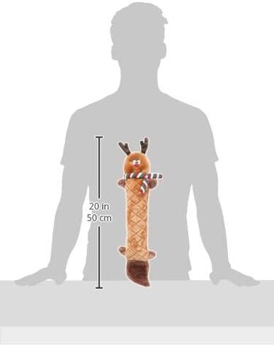 لعبة ZippyPaws Jigglerz Christmas Dog - هدايا قطيفة للكلاب في العطلات تصدر صوت صرير للكلاب الصغيرة والمتوسطة، حشوات تفاعلية متينة للاختباء والبحث عن الحيوانات الأليفة - البطريق in Kuwait