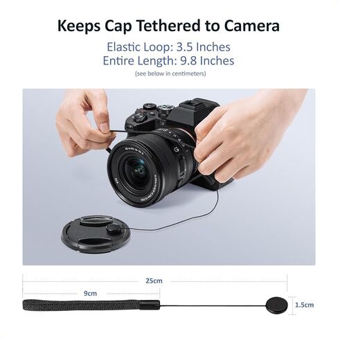 Lens Cap Compatible with FUJIFILM XC 13-33mm f/3.5-6.3 OIS Lens (Includes Cap Holder) in Kuwait