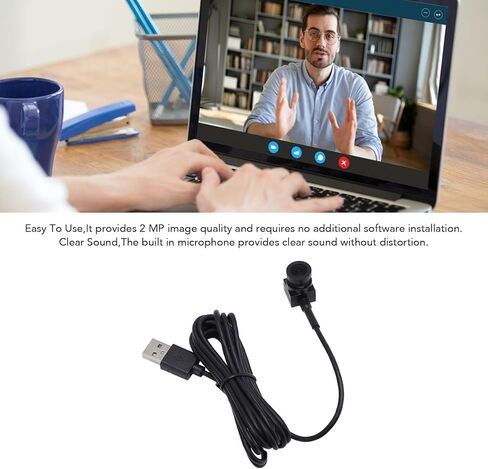 كاميرا ويب مركزية 1080P 2MP HD بكسل مدمجة في ميكروفون مدمج USB كاميرا ويب للاتصال بالعين لأجهزة الكمبيوتر المحمول in Kuwait