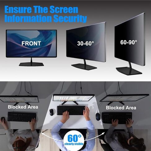 Hanging Type Computer Privacy Screen Filter - 27 Inch 16:9 Widescreen Monitor, Acrylic High Transparency Eye Protection Anti Blue Light & Glare Screen Protector Panel in Kuwait