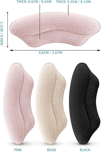 Small Heel Liner, Heel Cushion Inserts, Small Pads, Grips for Loose Shoe (2 Pairs-Pink) in Saudi Arabia