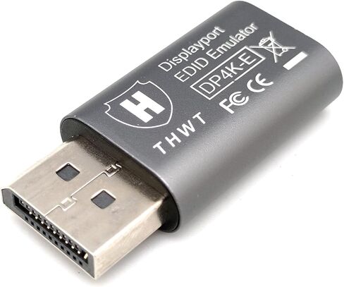 4K60 Displayport 1.2 EDID محاكي بدون رأس (الطراز: DP4K-E)، يدعم محاكاة EDID، 3840x2160@60 هرتز، إعداد مسبق EDID، التوصيل والتشغيل لسطح المكتب البعيد وإدارة الخادم بدون رأس in Kuwait