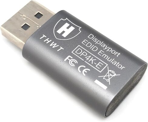 4K60 Displayport 1.2 EDID محاكي بدون رأس (الطراز: DP4K-E)، يدعم محاكاة EDID، 3840x2160@60 هرتز، إعداد مسبق EDID، التوصيل والتشغيل لسطح المكتب البعيد وإدارة الخادم بدون رأس in Kuwait