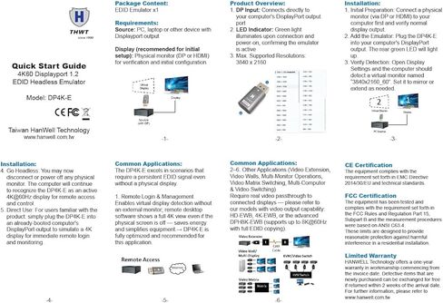 4K60 Displayport 1.2 EDID محاكي بدون رأس (الطراز: DP4K-E)، يدعم محاكاة EDID، 3840x2160@60 هرتز، إعداد مسبق EDID، التوصيل والتشغيل لسطح المكتب البعيد وإدارة الخادم بدون رأس in Kuwait