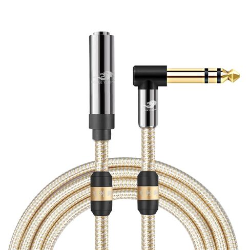 1/4 inch TRS Male 6.35mm to 6.35mm Female Audio Extension Cable(Black,8m) in Kuwait