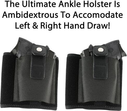 Ultimate Ankle Holster by ComfortTac, Compatible with Glock 42, 43, 36, 26, Smith and Wesson Bodyguard .380.38, Ruger LCP, LC9, Sig Sauer, and Similar Guns in Kuwait
