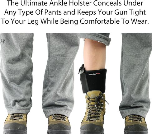 Ultimate Ankle Holster by ComfortTac, Compatible with Glock 42, 43, 36, 26, Smith and Wesson Bodyguard .380.38, Ruger LCP, LC9, Sig Sauer, and Similar Guns in Kuwait