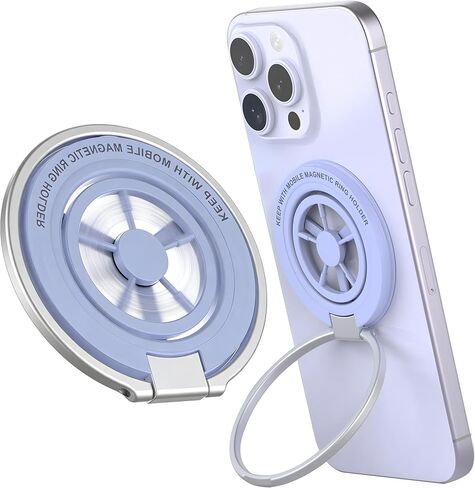 Magnetic Phone Ring Holder for MagSafe, Lucky Wheel Fidget Spinner Phone Grip, Dual Sided Magnets Phone Stand for iPhone /Mag Case, Morandi Aesthetic Kickstand for Gym Travel Stress Relief Accessory in Kuwait