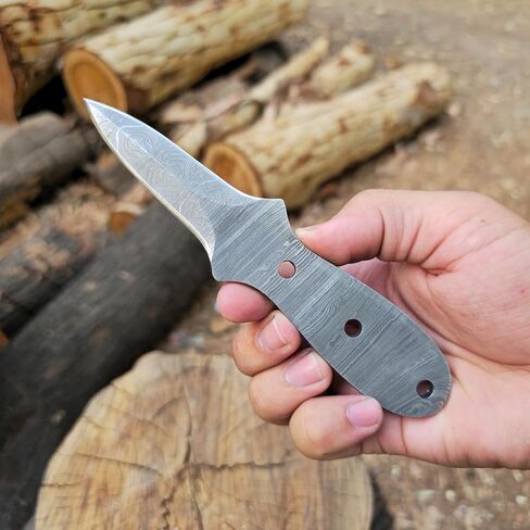 Oyster Knife Blank Full Tang Diy 6.5in Damascus Steel Blade Oyster Shucker Shucking Knife Blank in Kuwait