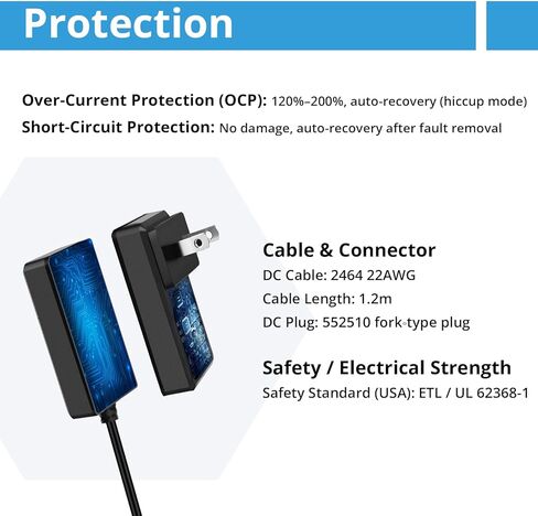 GeeekPi DC 12V 2A مزود الطاقة 24W محول الطاقة لتشغيل وحدات مروحة تركيب الرف 10 بوصة 1U/2U in Kuwait