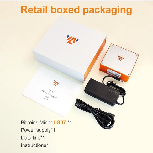 Scrypt ASIC Miner LG07 – 10-12 ميجا هرتز/ثانية، طاقة منخفضة 25-27 وات، شبكة WiFi مدمجة، تعدين منزلي هادئ لـ Dogecoin وLitecoin in Kuwait