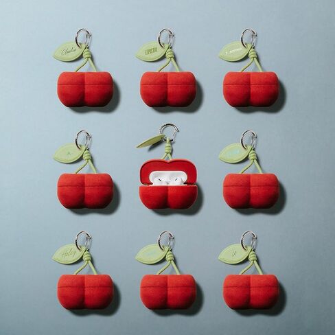 حافظة CASETiFY Red Cherry AirPods Pro 3 مع حلقة [حافظة سماعات أذن 2 في 1 وحقيبة أنيقة / سهلة التركيب / مقاومة للصدمات] in Kuwait