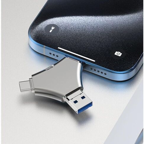 محرك فلاش USB محرك إبهام 16 جيجابايت تصميم دوار USB 2.0 عصا ذاكرة عالية السعة محرك أقراص فلاش لأجهزة الكمبيوتر المحمول والكمبيوتر - فضي in Kuwait