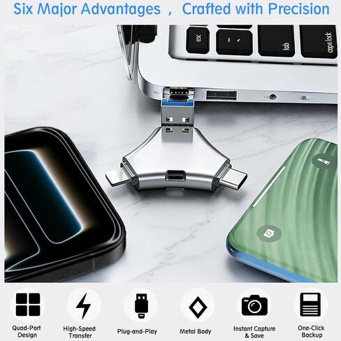 محرك فلاش USB محرك إبهام 16 جيجابايت تصميم دوار USB 2.0 عصا ذاكرة عالية السعة محرك أقراص فلاش لأجهزة الكمبيوتر المحمول والكمبيوتر - فضي in Kuwait