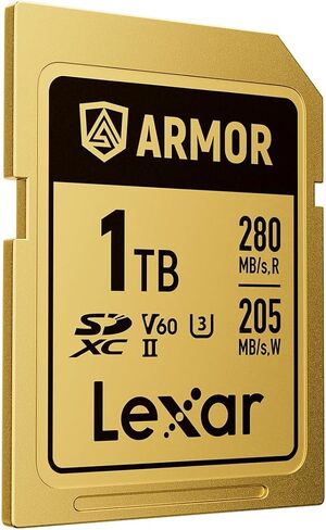 بطاقة ذاكرة Lexar Armor Gold سعة 1 تيرابايت UHS-II V60 SDXC in Kuwait