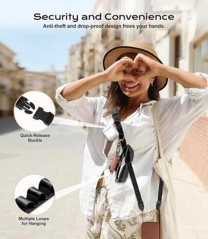 TiMOVO Universal Phone Lanyard Crossbody, Detachable Neck Lanyard, Adjustable Shoulder Strap with Quick Release Buckle in Kuwait