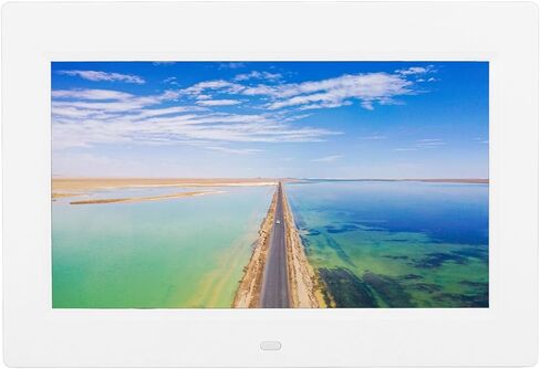 إطار صور رقمي مقاس 10 بوصة من SUNGOOYUE، إطار صورة إلكتروني LCD مع عرض شرائح تلقائي USB وبطاقة SD تدعم تشغيل فيديو MP3، وجهاز تحكم عن بعد مدمج في مكبرات الصوت، لديكور المنزل والمكتب (قابس الولايات المتحدة) in Kuwait