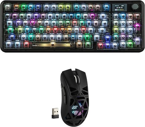 لوحة مفاتيح MechLands Aula F-NB98 الشفافة مع ماوس ألعاب الإضاءة SC620 RGB in Kuwait