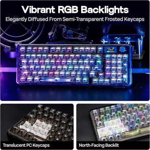 لوحة مفاتيح MechLands Aula F-NB98 الشفافة مع ماوس ألعاب الإضاءة SC620 RGB in Kuwait