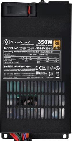 Silverstone Technology FX350-G-VT Flex ATX 1U 350 Watt 80 Plus Gold Power Supply with Fixed Cables, SST-FX350-G-VT in Kuwait