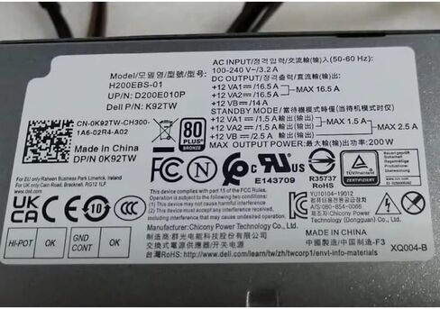 جديد PSU لـ DE LL Opti Plex 3080 5080 7080 5090 7090 SFF 200W مصدر الطاقة H200EBS-01 L200EBS-01 H200EPS-01 0K92TW 05TVM5 052C2P in Kuwait