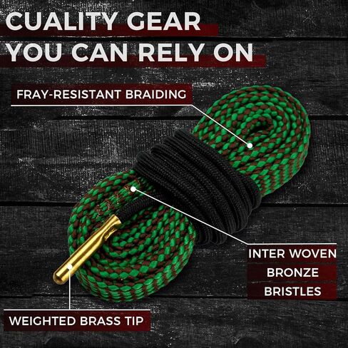 PINGMIC Bore Cleaner، منظف مسدس لـ 22Cal/5.56mm/.223Cal/22LRCAL، منظف تجويف قابل لإعادة الاستخدام لتنظيف البندقية in Kuwait