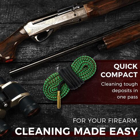 PINGMIC Bore Cleaner، منظف مسدس لـ 22Cal/5.56mm/.223Cal/22LRCAL، منظف تجويف قابل لإعادة الاستخدام لتنظيف البندقية in Kuwait