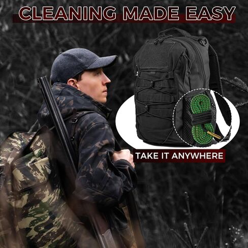 PINGMIC Bore Cleaner، منظف مسدس لـ 22Cal/5.56mm/.223Cal/22LRCAL، منظف تجويف قابل لإعادة الاستخدام لتنظيف البندقية in Kuwait