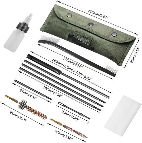 Gun Cleaning Kit with Mat, 35"x12" Rifle Shotgun Cleaning Mat Anti-Slip PP Material with Gun Cleaning kit, Magnetic Maintenance Mat with Organizer Parts Tray,Protective Workbench Mat for Gun Cleaning in Kuwait