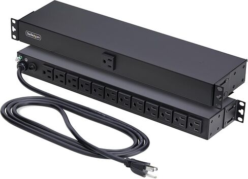 StarTech 13-Outlet Rackmount PDU, 1U Server Power Strip, 1x Front and 12x Rear Ports, Mounted Power Distribution Unit in Kuwait