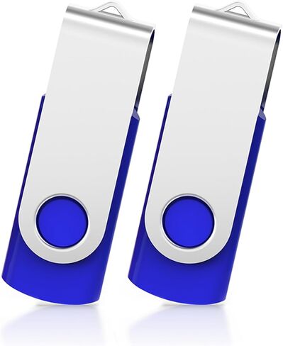 محرك فلاش 32 جيجا بايت 2 قطعة USB 2.0 محرك فلاش محرك الإبهام محركات الانتقال سلسلة المفاتيح عصا الذاكرة - أزرق in Kuwait