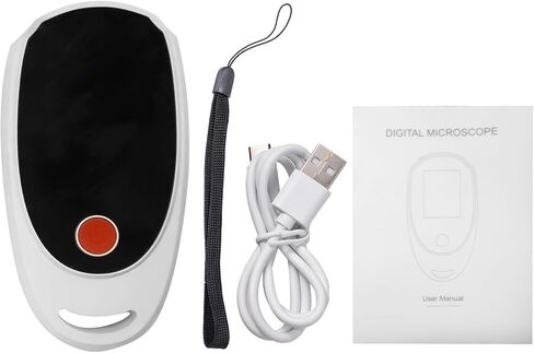 مجهر رقمي محمول باليد Yoidesu 500X، مجاهر أطفال بشاشة ملونة IPS مقاس 2 بوصة مع 8 مصابيح LED للكمبيوتر الشخصي يفوز بنظام التشغيل للمغامرات الخارجية والبحث العلمي الممتع للعائلة (أبيض) in Kuwait