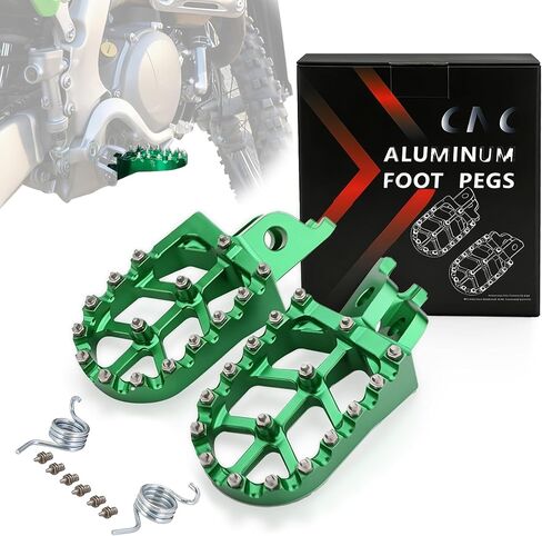 JFG Racing Dirt Bike Foot Pets ، CNC دراجة CNC دراجة نارية راحة القدمين ل KX250F 06-18/KX250 19-24/KX450F 07-18/KX450 19-24/KLX450R 08-13/KX250X KX450X 21-24-GREEN in Saudi Arabia