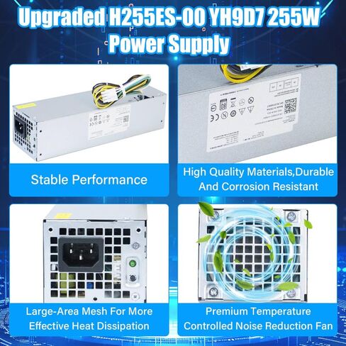 ترقية L255AS-00 D255AS-00 NT1XP 255W مصدر طاقة متوافق مع Dell Optiplex 3020 9020 7020 Precision T1700 SFF، PS-3261-2DF H255ES-00 AC255AS-00 F255ES-00 YH9D7 V9MVK R7PPW 3XRJ0 FP16X 255 واط مزود الطاقة in Kuwait