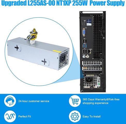 ترقية L255AS-00 D255AS-00 NT1XP 255W مصدر طاقة متوافق مع Dell Optiplex 3020 9020 7020 Precision T1700 SFF، PS-3261-2DF H255ES-00 AC255AS-00 F255ES-00 YH9D7 V9MVK R7PPW 3XRJ0 FP16X 255 واط مزود الطاقة in Kuwait
