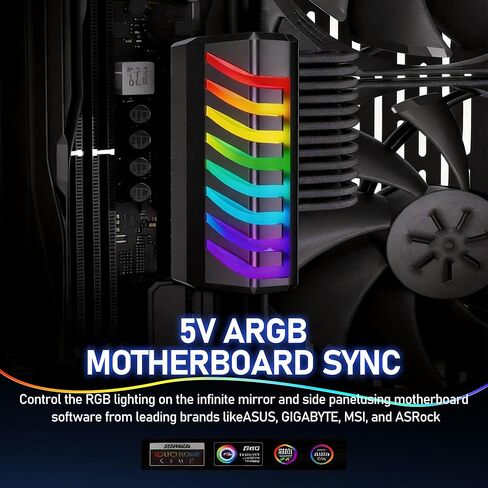 محول Oddtone ATX 24 دبوس 90 درجة ARGB، موصل إمداد الطاقة لمزامنة اللوحة الأم 5 فولت 3 دبابيس، زاوية قائمة من أنثى إلى ذكر إدارة الكابلات DIY لأجهزة الكمبيوتر المكتبية Mini-ITX SFF، هيكل محدود الارتفاع، أسود in Kuwait
