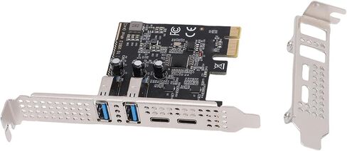 بطاقة توسيع Naroote PCIe إلى USB 3.2 Gen 1، محول PCI Express بعرض النطاق الترددي 5 جيجابت في الثانية، بطاقة منافذ من النوع C من النوع A مع توافق سطح المكتب، مثالية لتوسيع سطح المكتب in Kuwait