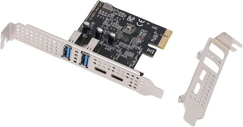 بطاقة توسيع Naroote PCIe إلى USB 3.2 Gen 1، محول PCI Express بعرض النطاق الترددي 5 جيجابت في الثانية، بطاقة منافذ من النوع C من النوع A مع توافق سطح المكتب، مثالية لتوسيع سطح المكتب in Kuwait