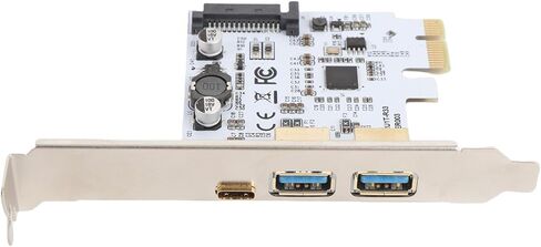 بطاقة توسيع USB 3.2 Gen 1 Type C، محول اللوحة الأمامية 19-Pin بسرعة 5 جيجابت في الثانية مع منفذين للوحة الأم للكمبيوتر الشخصي، نقل البيانات عالي السرعة، شريحة VL815 in Kuwait