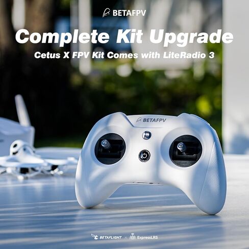 مجموعة BETAFPV ELRS V3 Cetus X Betaflight FC FPV مع نظارات إرسال LiteRadio 3 VR03 مع وظيفة تسجيل DVR، مجموعة RTF المتقدمة المدعومة بقوة 2S للمبتدئين في FPV للطيران بشكل أسرع in Kuwait