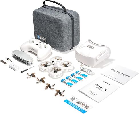 مجموعة BETAFPV ELRS V3 Cetus X Betaflight FC FPV مع نظارات إرسال LiteRadio 3 VR03 مع وظيفة تسجيل DVR، مجموعة RTF المتقدمة المدعومة بقوة 2S للمبتدئين في FPV للطيران بشكل أسرع in Kuwait